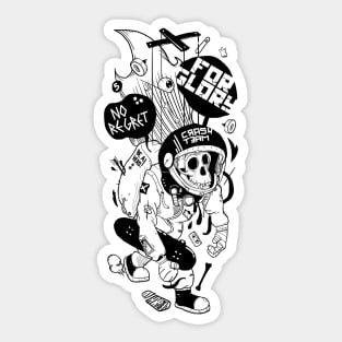 Be A HERO -Skate edition- TRASH Sticker